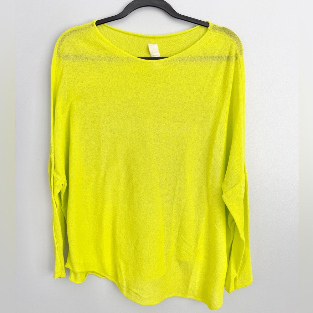ISCHIKO Size 3 • Chartreuse Jumper Oversized Pullover Sweater Top.